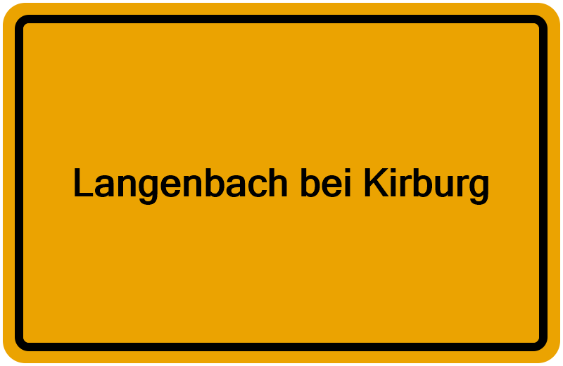 Handelsregisterauszug Langenbach bei Kirburg